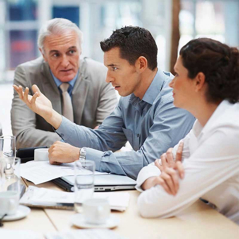 Team discussing an IT project